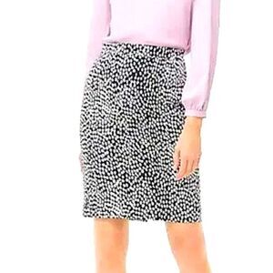 NWT J. Crew Printed Basketweave Pencil Skirt Size 2